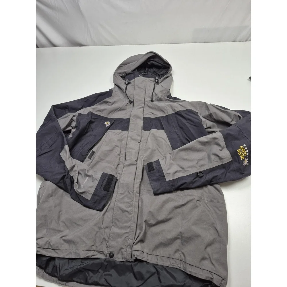 Mountain Hard Wear Jacket Mens XL Gray Conduit Hooded Ski Parka Waterproof